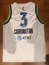 Dijonai Carrington Signed Autographed WNBA Lynx Jersey #3 AUTO Size L JSA COA