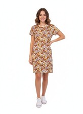 Tory Burch NWT Blossom Ditsy Print Cotton T-Shirt Dress Floral Preppy Retro XS