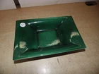 VTG MCCOY POTTERY PLANTER DISH FOREST GREEN MCM