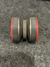 Vintage MCM ROBO JR Junior Red Rolling Knife Blade Sharpener Mid Century 1.75"