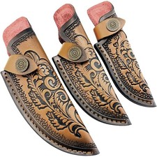 Handmade PU Leather Sheath Outdoor Heavy Duty Holder Survival Gear Knife Holster