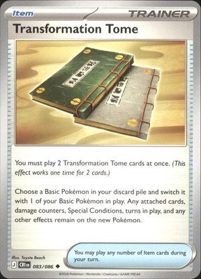 TRANSFORMATION TOME 083/086 UNCOMMON CHAOS RISING POKEMON NM