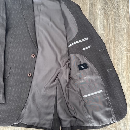 Mens 2 Piece Suit Size 38S Two Button Grey Stripe Trousers Size W32S VESTITI PIU - Picture 10 of 22