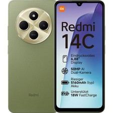 Xiaomi Redmi 14C 128 GB Sage Green Dual SIM Smartphone Handy Mobiltelefon