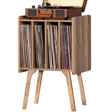 LELELINKY Record Player Stand,Vinyl Record Storage Table with 4 Cabinet Up to...