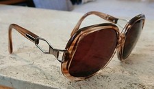 Vintage Luxottica Fredda Brown Sunglasses Made On Italy
