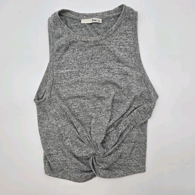 Aritzia Tank Top Womens Medium Gray Heathered Wilfred Free Sleeveless Crop