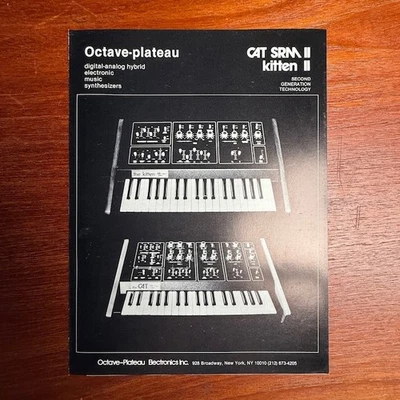 VINTAGE OCTAVE CAT SRM II & KITTEN II INFORMATIONAL BROCHURE - Image 1 of 2
