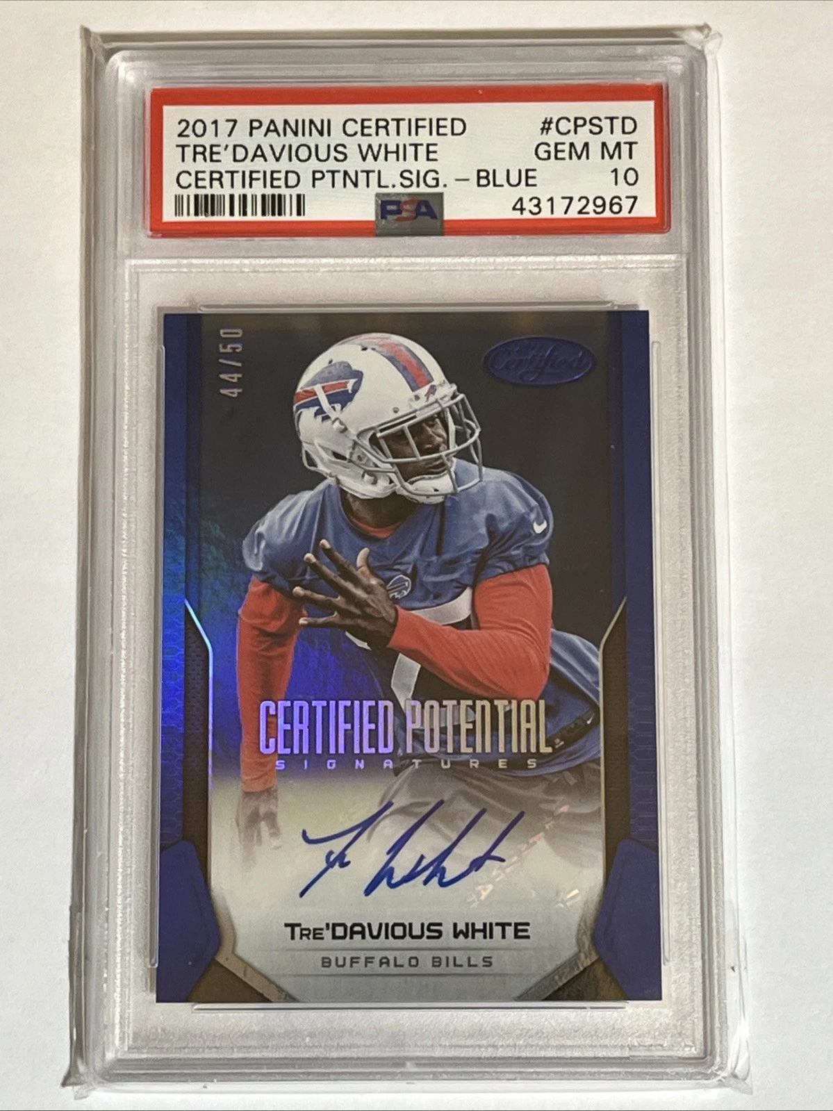 Tre'Davious White Panini Certified Certified Potential Signatures #CPSTD Mirror Blue
