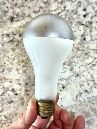 1 GE 100w Mazda Silver Bowl Indirect Light A23 Medium E26 Base Light Bulb 120V - Picture 5 of 11