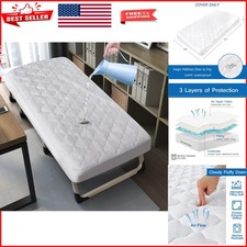 Soft Microfiber Cot Mattress Pad Protector 33"x75" - Ideal for Camping  Travel