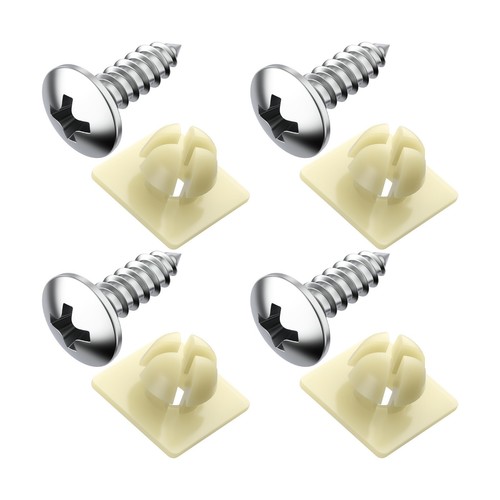License Plate Screws with Nylon Inserts - Stainless Steel Rust Proof ...