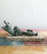 MATHIAS GOERITZ BRONZE SCULPTURE " SNAKE I " SIGNED AND NUMBERED