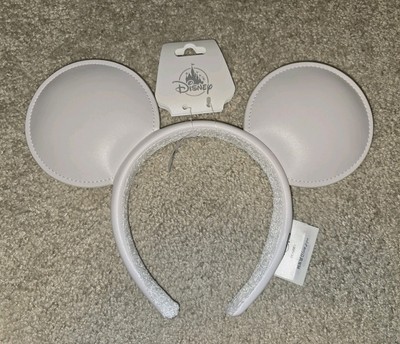 NEW 2025 Disney Parks Mickey Mouse Autograph Signature White Ears Headband  