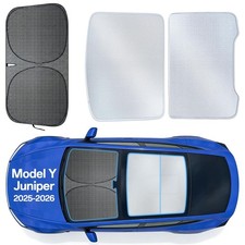 3PCS Windshield  Roof Sunshade Set for Tesla New Model Y Juniper 2025-2026, ...