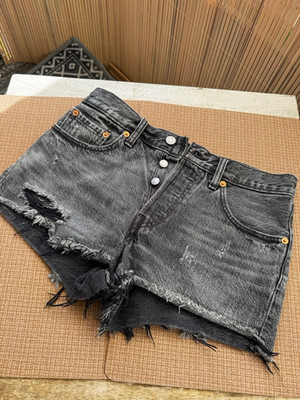 Levi's 501 Shorts W26 XS/S Jeansshorts Denim Vintage Schwarz