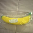 Banana Shaped Squeeze Toy Squishy Stress Reliever, Yellow with Green Ends — photo 2