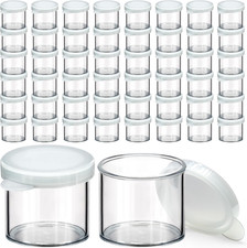 48 Mini Plastic Containers with Lids, 0.3 Oz Craft Storage