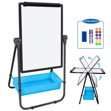 Dry Erase Board with Stand - Double Sided U stand 28"x20" white, White