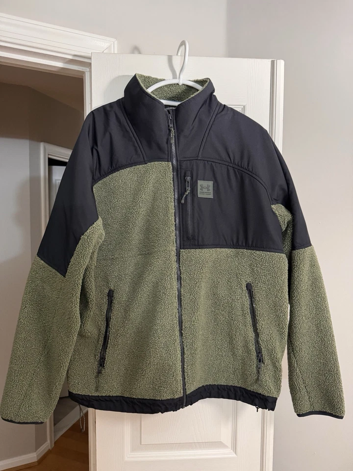 Куртка тренировочная мужская Under Armour Cold Gear черная на молнии размер XL Цвет зеленый/черный - Изображение 4 из 4