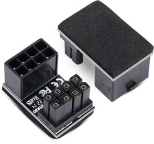 ATX 8Pin U Turn,180 Degree Angled Power Adapter for Desktops Graphics Card 2 Pac