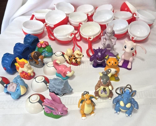 Pokemon Burger King Toys Launchers Pokeballs VTG 90s Mewtwo Lapras Tauros