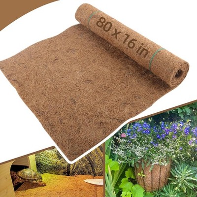 Coco Liner Roll - 16x80 inch Natural Coconut Fiber for Planters, Versatile Fl...