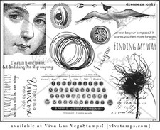 Unmounted Rubber Stamp Plate, Unmounted/Uncut Pink Rubber Stamps