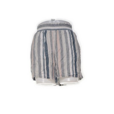 Universal Thread, Shorts, Größe: M, Weiß/Blau/Pink, Leinen, Streifen, Damen #mr3