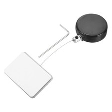 1.8ft Retractable Cable Security Lock with Square Patch Wrench, Black