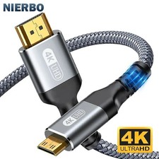 Mini HDMI to HDMI Cable 4K 60Hz Braided High-Speed HDMI 2.0 Bi-Directional