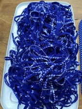 Blue  White Texture -Cut Size 4 - 100 Wool Fabric for Rug Hooking