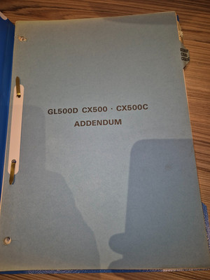 Honda CX500 CX500C GL500D Werk Werkstatt Service Handbuch Nachtrag Papier
