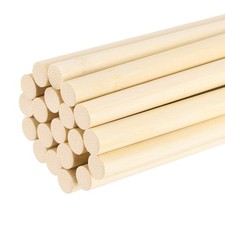 Wooden Dowel Rods, 20cm/8" Round Dowel Rod, 10mm/0.39" Stick, 20 Pack