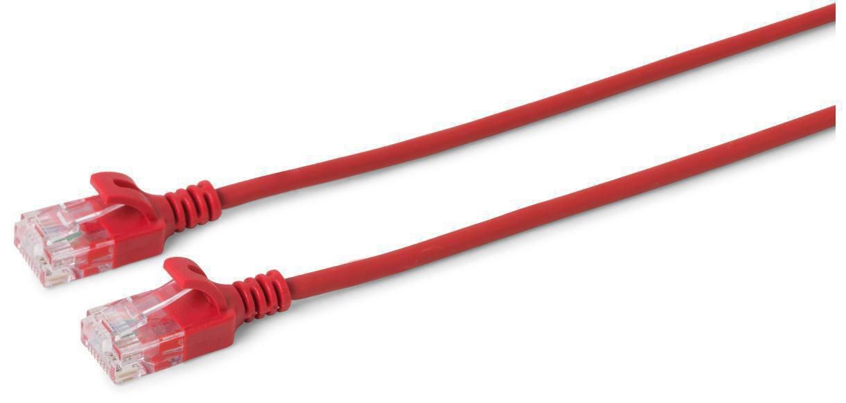 MicroConnect W125626474 U/UTP CAT6 0.5M Red Slim.