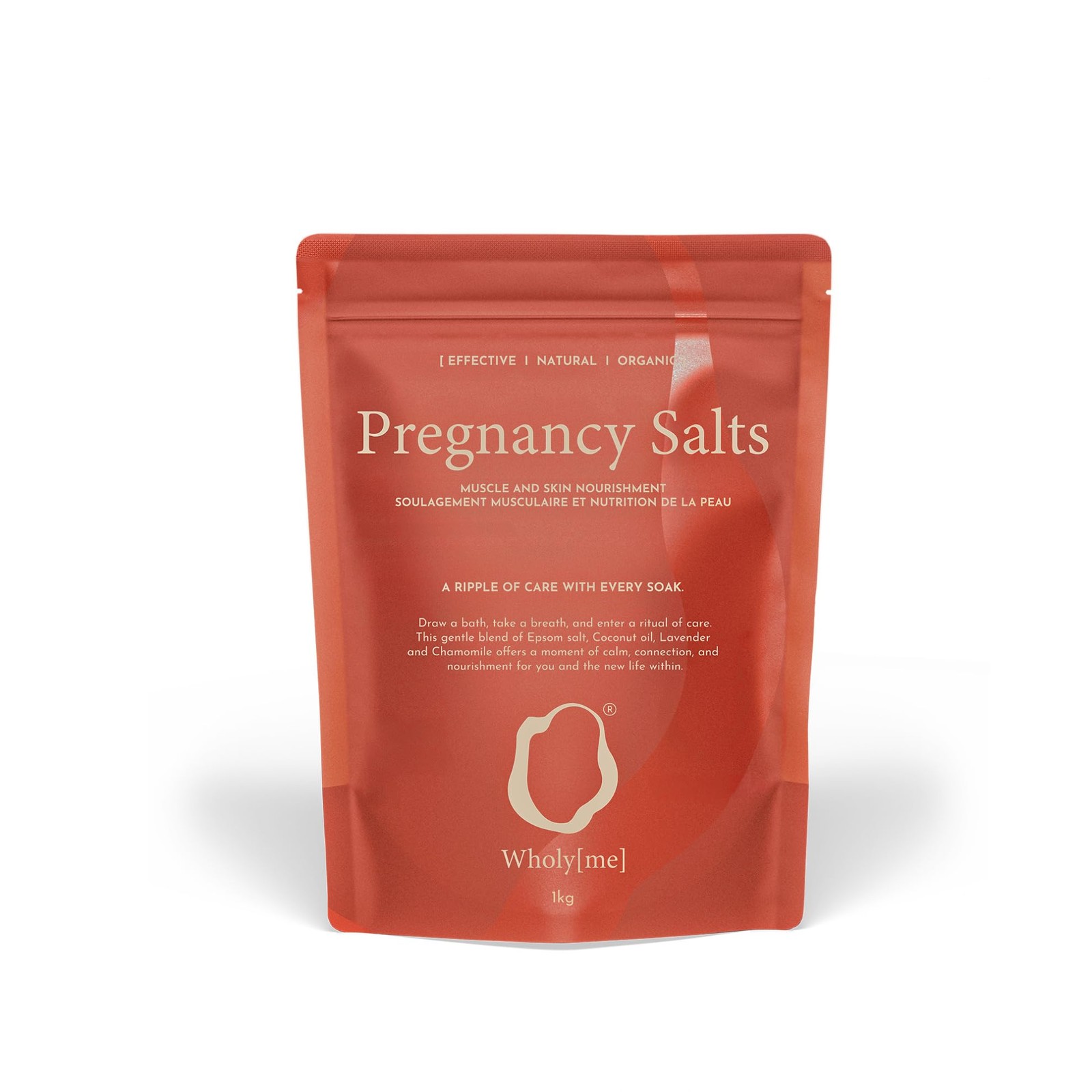 WholyMe Pregnancy Bath Salts - Epsom Salt for mothers-to-be. Eases muscular tens