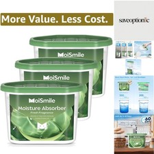 Long-Lasting 3-Pack Moisture Absorbers to Eliminate Humidity & Odor Issues