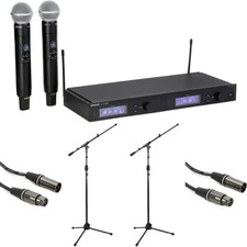 Shure SLXD24D/SM58 Digital Wireless Dual Handheld Microphone System with Stands