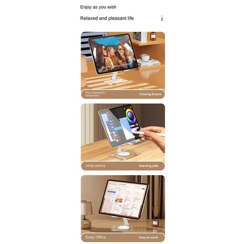 Tablet-Ständer, Zusammenklappbar, Verstellbar, Schreibtisch-Halterung, Tran8485 - Bild 7 von 10