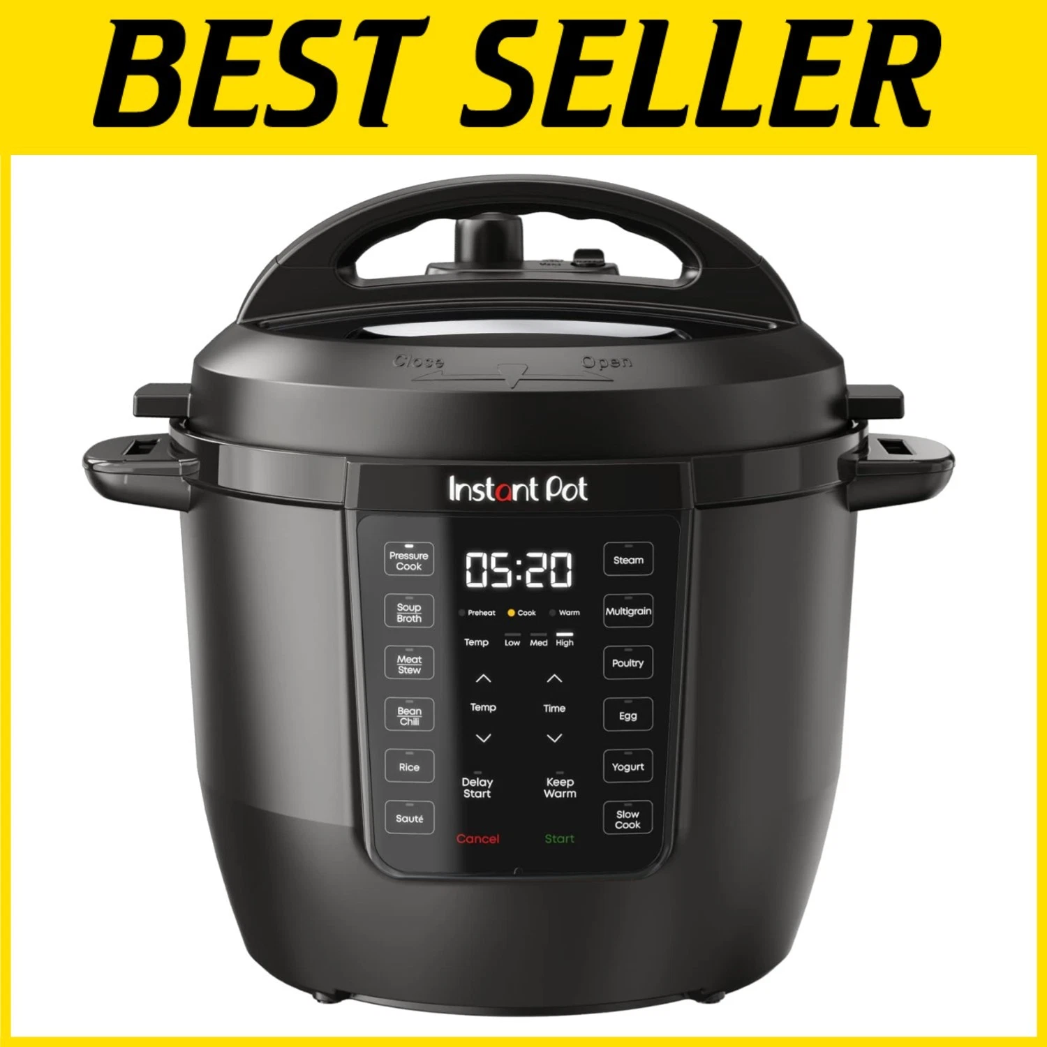 6QT RIO 7-in-1 Multi-Cooker, Black, 6 Quarts