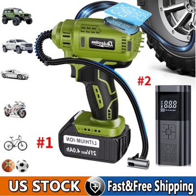 Car Air Tire Inflator Portable Compressor Digital Electric Auto 160PSI 21V&12V