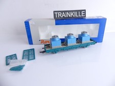 44752 ROCO HO WAGON PLAT A ESSIEUX SNCB / NMBS AVEC CHARGEMENT