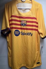 Barcelona Nike Soccer Jersey Mens 2XL Yellow 2022-23 