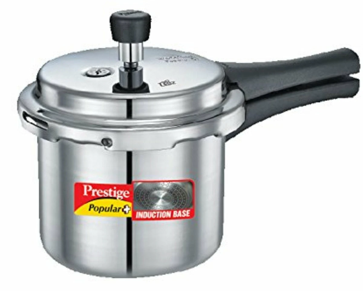 Indian Prestige Popular Plus Induction Hard Anodized Pressure Cooker 2 LIT White