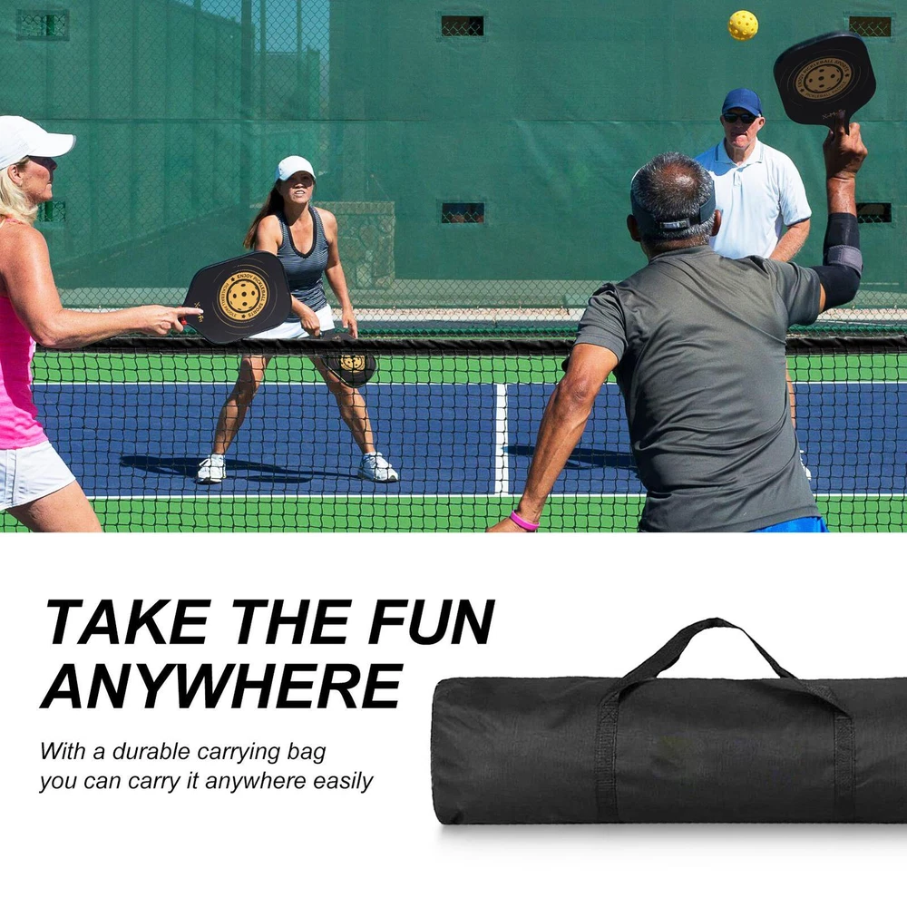 Pickleball Net Set With Wheels And Court Marking Kit 22 FT Pickleball Nets Frame