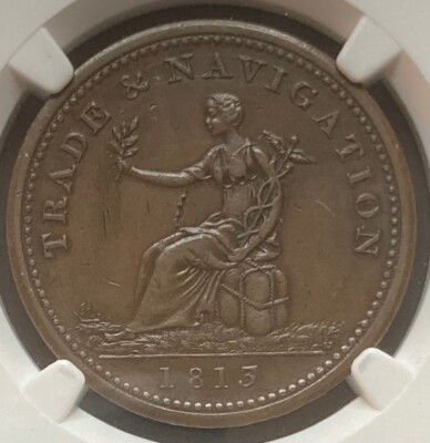 NOVA SCOTIA (NS-20A4) 1813 Trade & Navigation Breton 962 NGC AU55