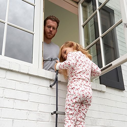 First Alert Three-Story Portable Fire Escape Ladder, 24 Feet, EL53W-2 , Black - Picture 8 of 8