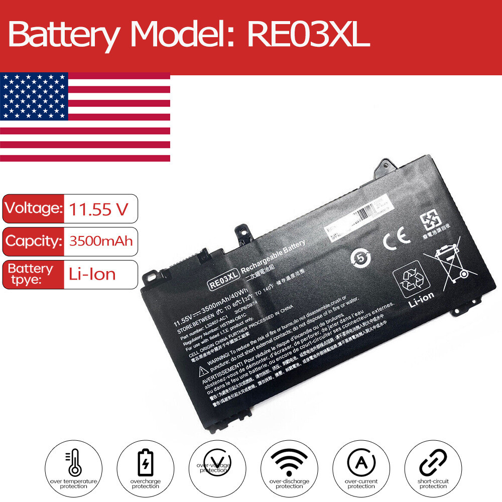 RE03XL Battery for HP PROBOOK 430 G6-5TK77EA G6-5TK76EA G6-5TK74EA