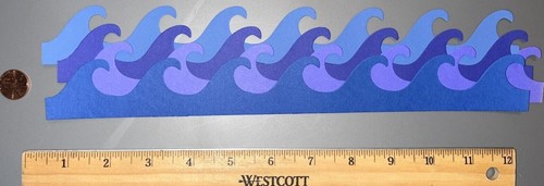 5 WAVE BORDER cardstock paper die cut embellishments scrapbook | eBay