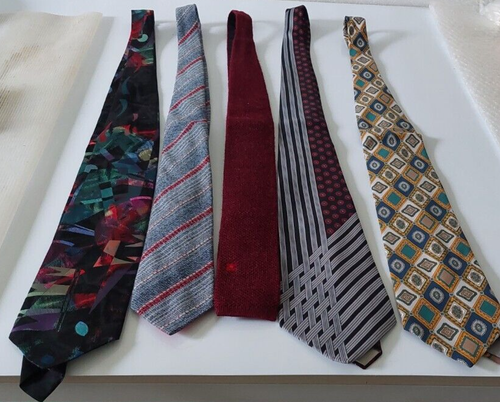 Lot De 6 Cravates Pour Homme - Multicolores - Marques Diverses - Occasion Bon état